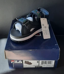 Sandalias Fila Infantil Niño Pequeño Spot Eva Talla 8 Negro Verde Rojo Nuevas En Caja - Imagen 1 de 6