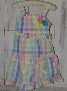 Vestido Penelope Mack Rosa Azul Amarillo Blanco Sin Mangas a Cuadros 24 Meses 2T *S25 - Imagen 1 de 5