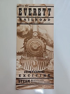 Vintage Everett Railroad PA Brochure 1968 Operating Schedule - Image 1 of 3