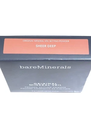 bareMinerals ORIGINAL MINERAL VEIL Pressed Setting Powder SHEER DEEP 0.3 oz Box - Image 1 of 3