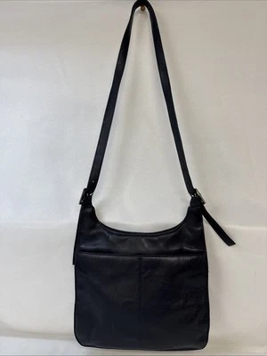 Bolso de hombro Etienne Aigner Hobo de cuero genuino negro Foto 1 de 4