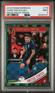 2018-19 Panini Donruss Green Press Proof Christian Pulisic #170 PSA 9 - Bild 1 von 2