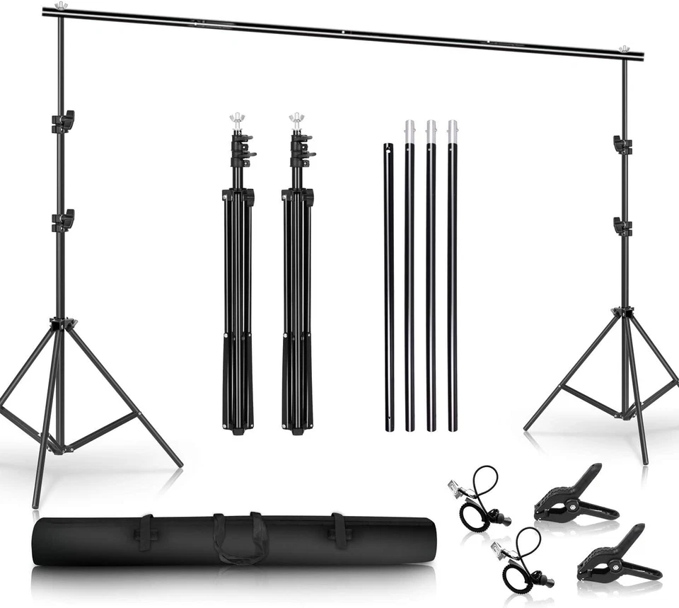 SH Background Stand, 6.5 x 10FT Heavy Duty Background Stand, 2x3M Backdrop Suppo - Image 1 of 1