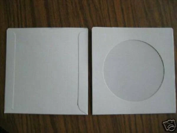 PAKRITE 100 CARDBOARD CD DVD SLEEVE W/WINDOW, SF10