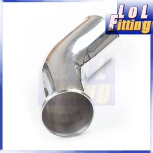 US STOCK Universal 45 Degree 4" OD Turbo Intercooler Aluminum Pipe Tube L=300MM - Bild 1 von 7