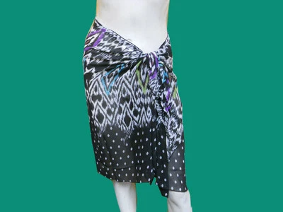 Nuevo Traje de Baño GIDEON OBERSON por GOTTEX Traje de Baño CUBRIMIENTO Sarong - O/S Púrpura Foto 1 de 3