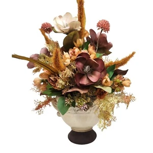 Magnolia Fall Floral Arrangement In Ornate Ceramic Vase Made by Flower Barn - Picture 1 of 14