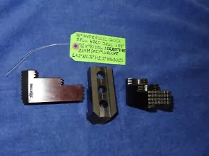 12"/10" HYDRAULIC CHUCK 3 PCS.HARD JAWS SET 1/16"X90 DEG. 21MM GROOVE - Picture 1 of 5