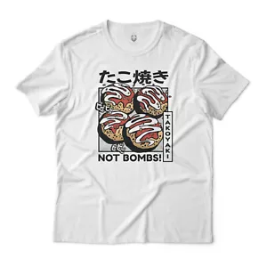 Takoyaki non bombe! T-shirt ispirata alla cucina giapponese grafica - Foto 1 di 6