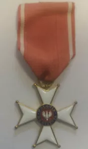 POLAND POLISH ORDER CROSS – POLONIA RESTITUTA – 5th class – original - 1944 - Picture 1 of 2
