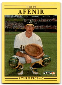 1991 Fleer Troy Afenir Rookie Oakland Athletics #1A