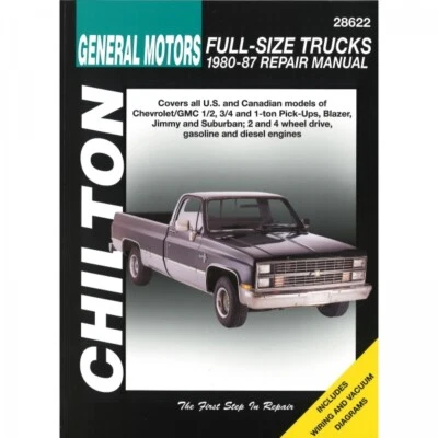 General Motors Full-Size Trucks 1980-87 Chevrolet GMC manuale di riparazione Chilton