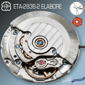 MOVEMENT AUTOMATIC ETA 2836-2, ELABORE, CDG-ROTOR + BLUE SCREWS - Picture 1 of 3