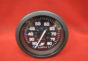 Mercury 80 MPH Speedometer Analog Gauge - Black - Part # 79 - 895285A04 - Bild 1 von 6