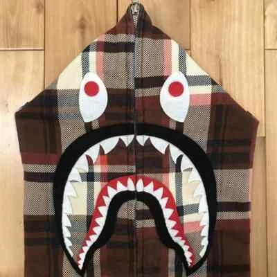 NFS Limited Check Shark Full zip Hoodie NIGO BAPE A Bathing Ape Size Medium Japa - Image 1 of 4