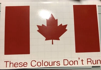Canadian Flag Vinyl Decal “These Colours Dont Run” - Image 1 of 2