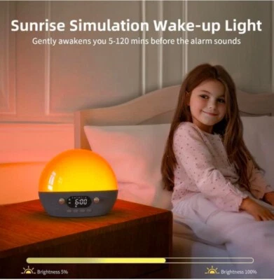 Momilla white noise wake up light And Alarm Clock With Bluetooth Speaker  - Image 1 of 4