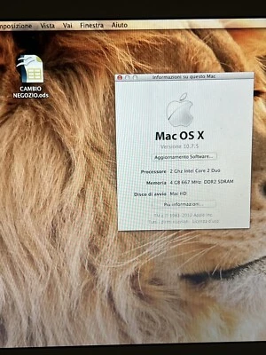 Notebook Apple Mac Macbook 13" A1181 Late 2007 2 Duo 4gb Ssd 128g. VINTAGE ⭐️ - Immagine 1 di 4