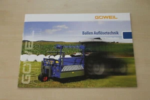 159063) Göweil Ballen Auflösetechnik für Rundballen Prospekt 201? - Picture 1 of 1