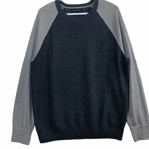 Banana Republic Herren Pullover Rundhals Größe L Pulli Raglanärmel grau  - Bild 1 von 12