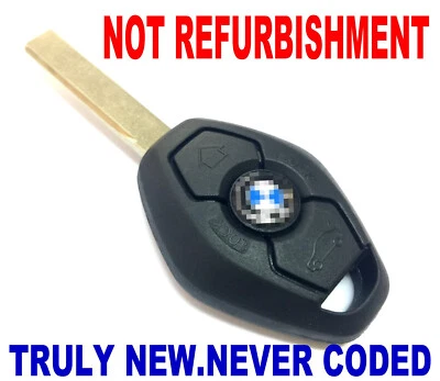 NEW VIRGIN KEY FOR E46 X5 X3 Z4 NEVER USED CHIP KEYLESS ENTRY FOB ALARM REMOTE - Image 1 of 2