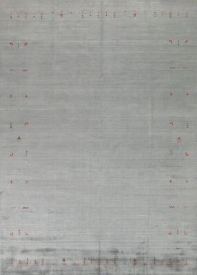 Living Room Area Rug 8x10 ft.All-Over Gabbeh Oriental hand-Knotted Wool Carpet - Image 1 of 4