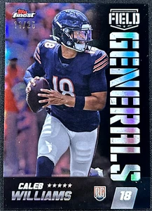 2024 Topps Finest Caleb Williams Black Rookie Generals /25 RC Bears Football NFL - Foto 1 di 2