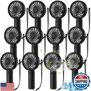 Tujoe 12 Pcs Mini Powerful Handheld Fan 3 Speed Personal Small Portable Recha - Picture 1 of 5