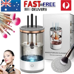 Makeup Brush Cleaner Machine Automatic Fast Electric Brush Cleaning Holder Dryer - Picture 1 of 15