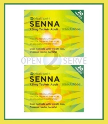 HEALTHPOINT 2x Senna Constipation Laxative Pods Natural Digestive Remedy 7.5mg - 20 Tablets