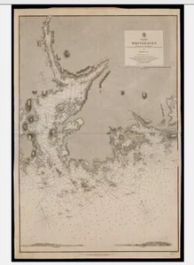 VINTAGE ADMIRALTY CHART. No.2560. WHITEHAVEN, NOVA SCOTIA. 1860 Edition. - Picture 1 of 9