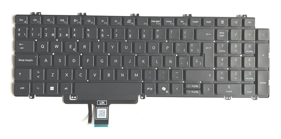 Dell V6RHH Latitude 5540 5530 5520 5521 Precision 3560 3561 Spanish Backlit KBD - Image 1 of 1