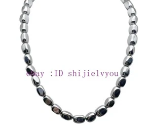 Terahertz Irregular Beads Natural energy Stone Terahertz Necklace 16-35” - Picture 1 of 5