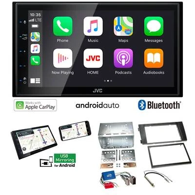 JVC Autoradio Apple CarPlay Android Auto für Audi A6 2001-2005 schwarz Teilaktiv - Bild 1 von 4