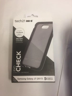 NEW Tech21 Evo Check for Samsung Galaxy J7 Star Flexible Gel Case Grey - Image 1 of 2