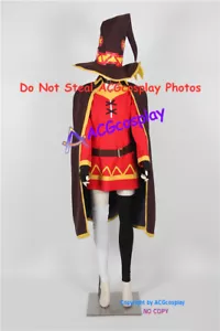 Konosuba Cosplay Megumin Cosplay Costume include big hat and eyepatch ACGcosplay - Picture 1 of 7