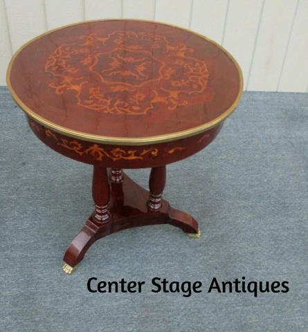 62616 Neoclassical Inlaid and Bronze Lamp Table Stand Cover