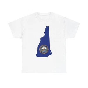 Flag map of New Hampshire (USA) T-Shirt - Bild 1 von 49