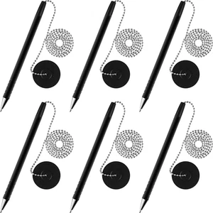 Secure Pen with Adhesive Chain and Security Pen Holder for Home Office Supplies, - Picture 1 of 12