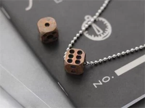 EDC Vintage Copper Dice Knife Lanyard Bead Bracelet Necklace Paracord Pendant - Picture 1 of 10