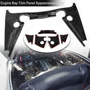 Engine Bay Trim CARBON FIBER Style For 20-25 Corvette C8 Panel Appearance Covers - Foto 1 di 19