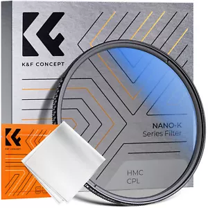 K&F Concept 37/43/46/55/58/62/72/77/82mm Circular Polarizer Filter CPL Filter - Picture 1 of 22