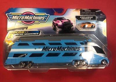 Micro Machines Mini Vehicle Hauler Series 4 Blue w/ Exclusive Truck Included! - Image 1 of 4