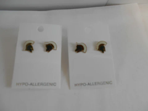 2 pair of Michigan State Spartans Sparty Figure Hypo-Allergenic Earrings MS55/32 Cover