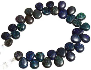 Natural Gem Australian Matrix Fire Opal Gem 10x8mm Size Pear Beads Strand 7" - Picture 1 of 5