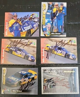 🏁🏆Lote de 6 tarjetas NASCAR autografiadas de Mike Skinner🏁🏆 (P5-8) Foto 1 de 4