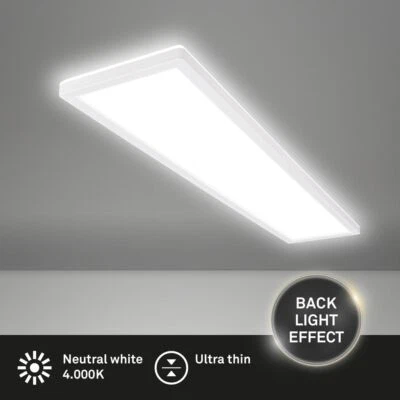 LED Panel 98cm Ceiling Light Flat Indirect Light Hallway Kitchen Neutral White - Image 1 of 4
