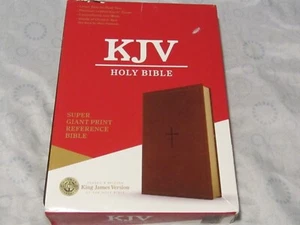 Super Giant 16-Point King James Version Bible in Premium Leather Touch Cover - Picture 1 of 11
