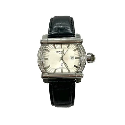 Charriol Actor Women's Luxury Diamond Leather Band Watch CCHTL Crocodile Black - Image 1 of 4