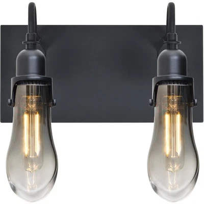 Besa Lighting 2WG-WISHSM-EDIL-BK Wish Bathroom Vanity Light Black - Image 1 of 2